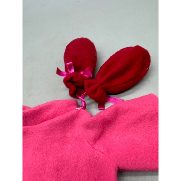 Baby Girls Pink Wool Coat With Mittens Set 0-3 months Used READ - Picture 7 of 7